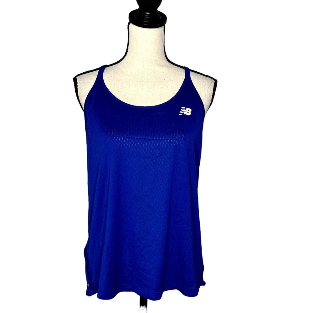 New Balance Running Women's Royal Blue Round Neck Strappy Back Activewear Tank